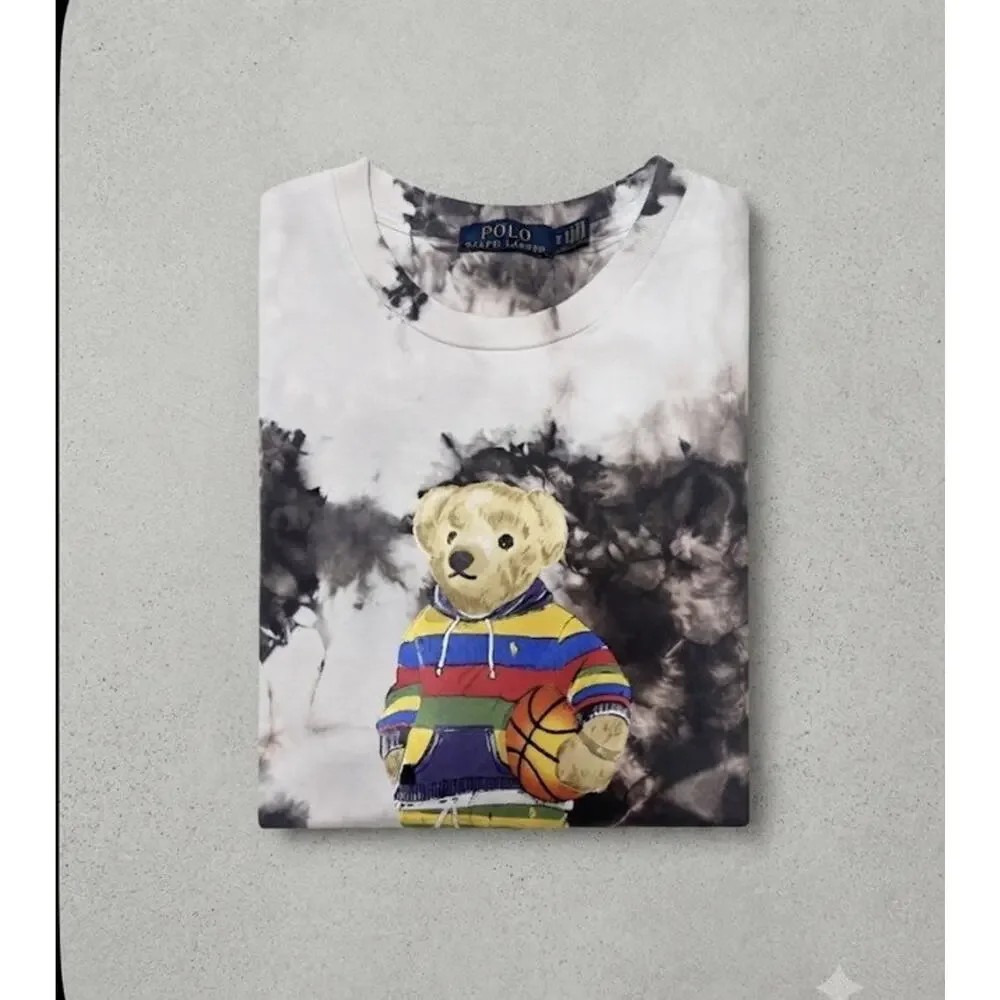 Polo Ralph Lauren Polo Bear Tie-Dye Graphic Tee Men's M Cotton Classic Fit